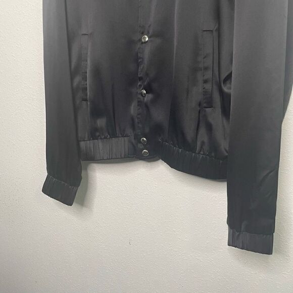 Keiser Clark Men’s Silk Club Jacket Black Snap Button Up Size XL $700 - Picture 3 of 11